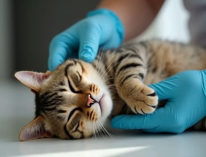 Specialist carefully handling a deceased cat with dignity in Caulfield
